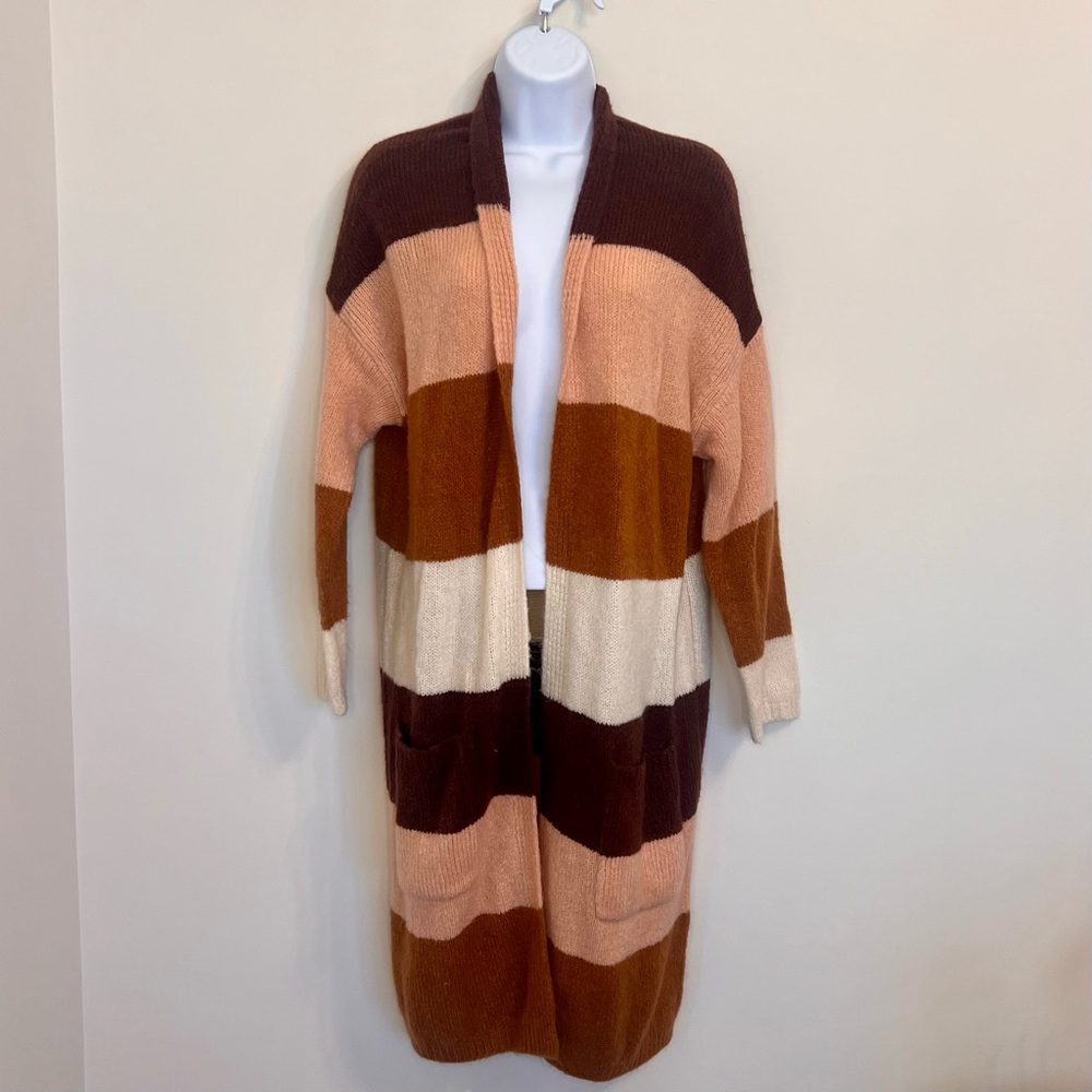 Striped Duster Cardigan